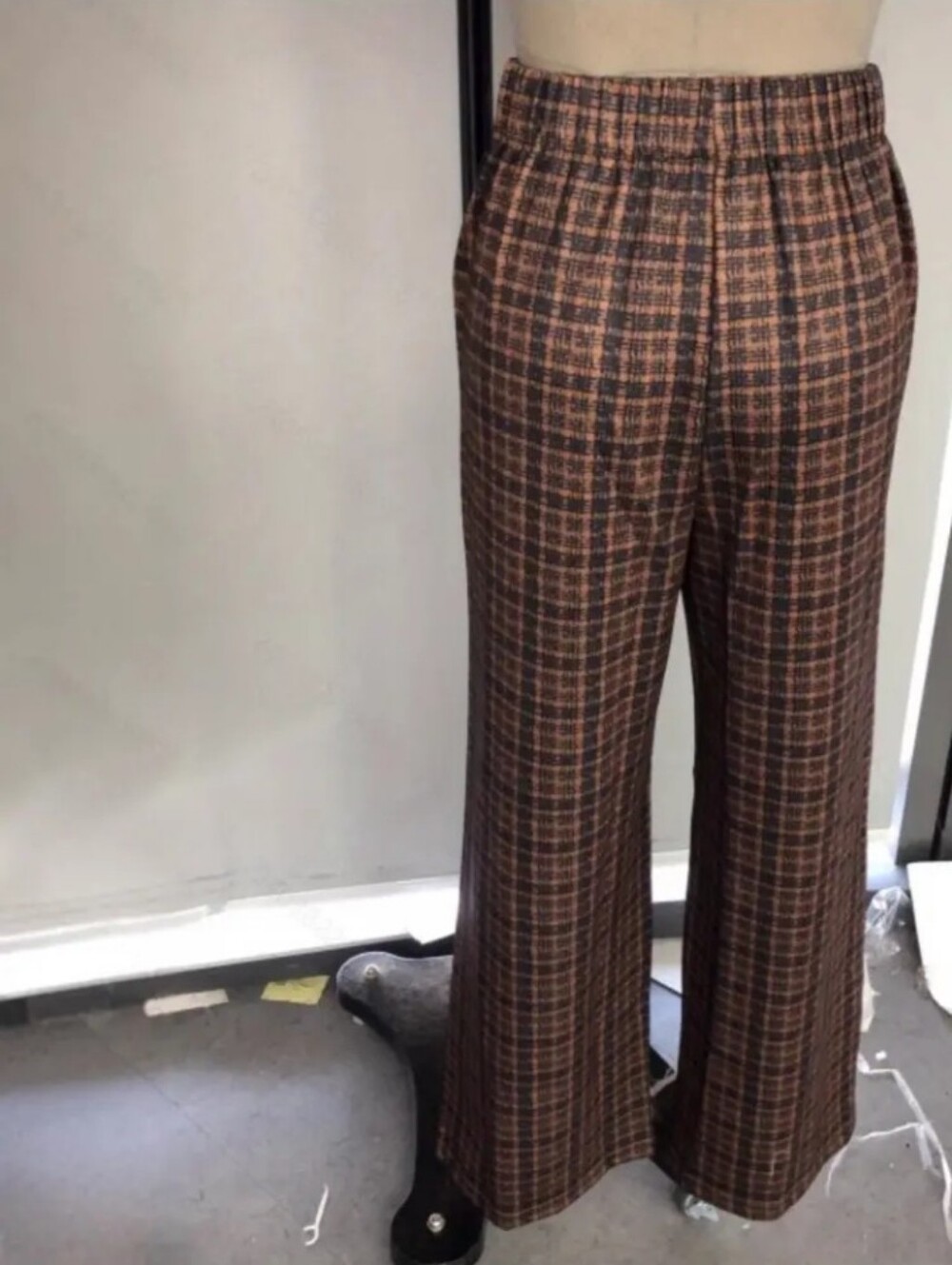Women'S Spring-Summer Elegant High-Waist Versatile Plaid Striped Retro Trousers - Picture 10 of 10